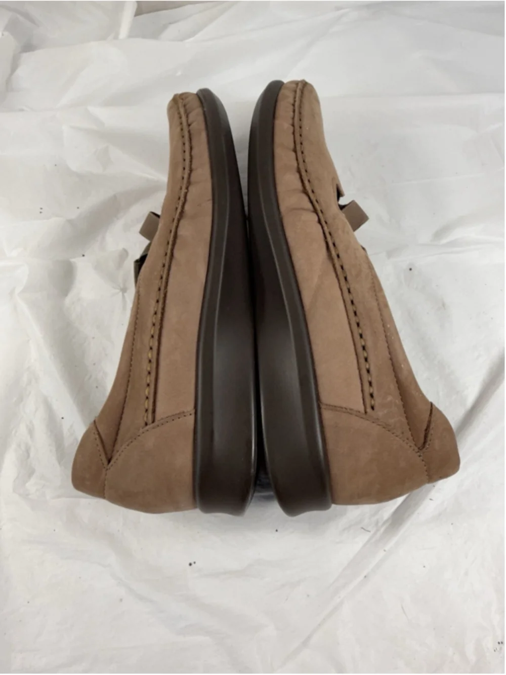 SAS Women's Size 8.5W Praline Tan Crissy Slip On Nubuck Leather Loafer Shoes